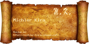 Michler Kira névjegykártya